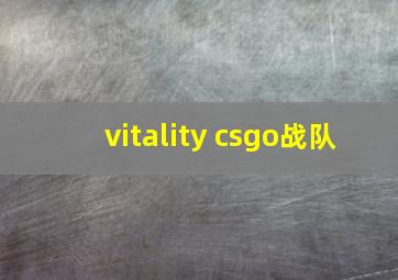 vitality csgo战队